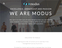 Tablet Screenshot of modusprojects.com.au